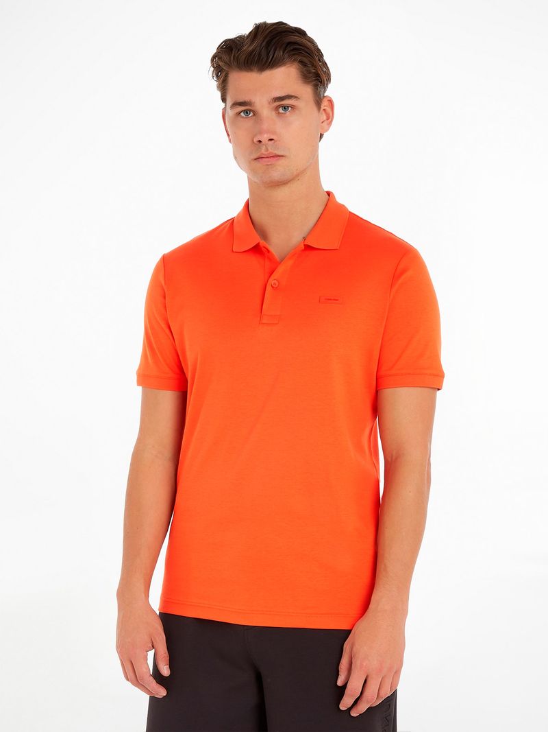 Camisa tipo polo naranja cheap