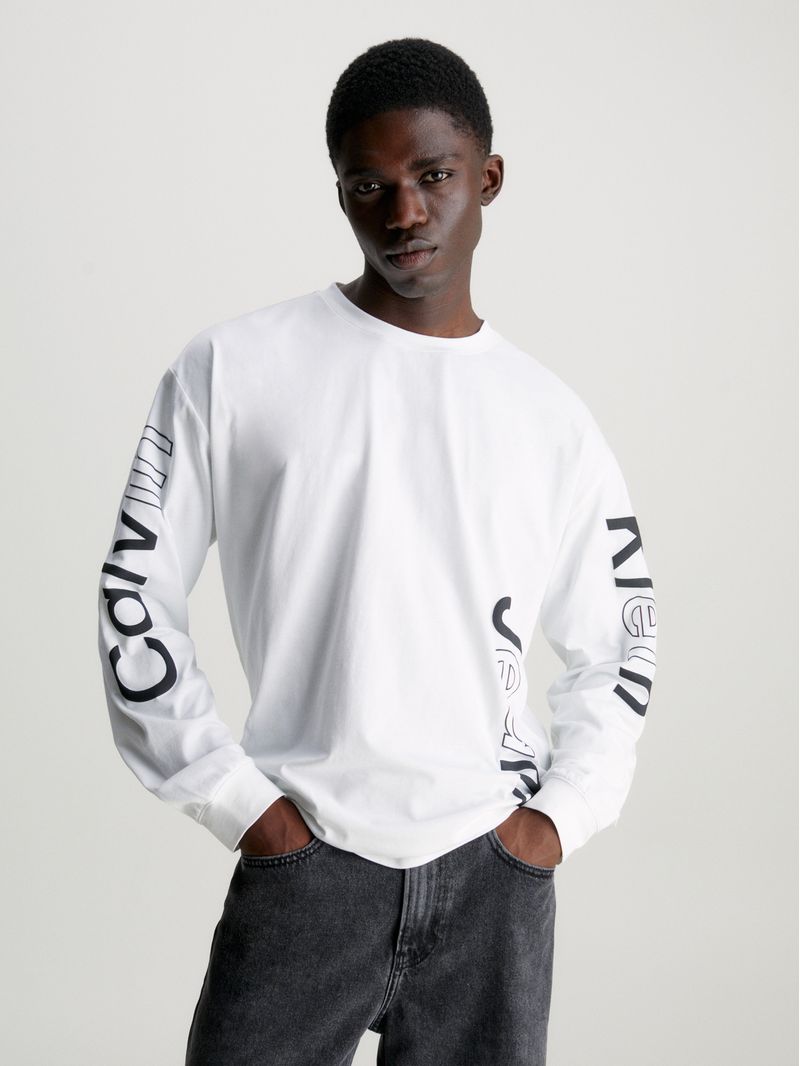 Camiseta calvin klein manga larga hotsell