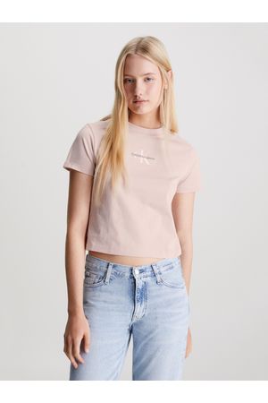 CAMISETA CROPPED CON MONO LOGO